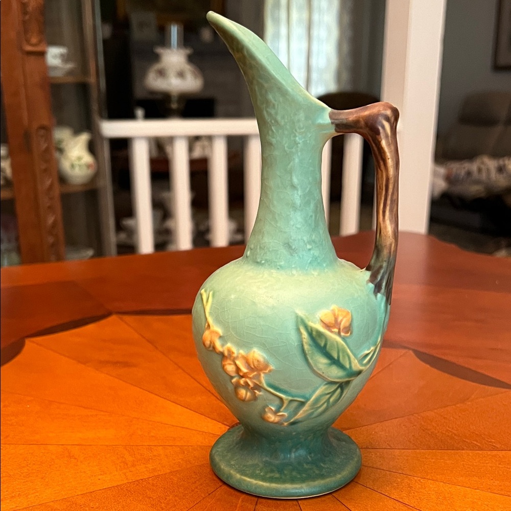 Roseville Bittersweet 1951 Vintage Floral Ceramic Pitcher